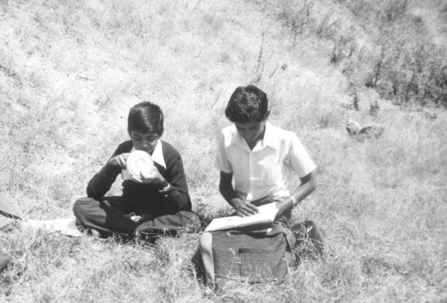 KVASC Bangalore, lunch in the gardens, 1982