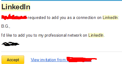 LinkedIn connect email