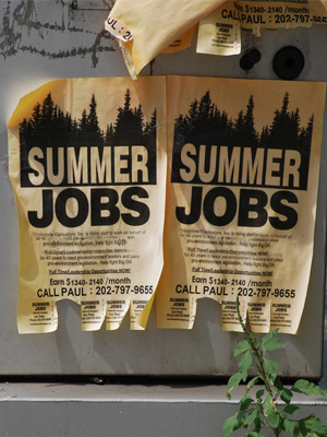 Summer Jobs - photo courtesy mainstreet.com