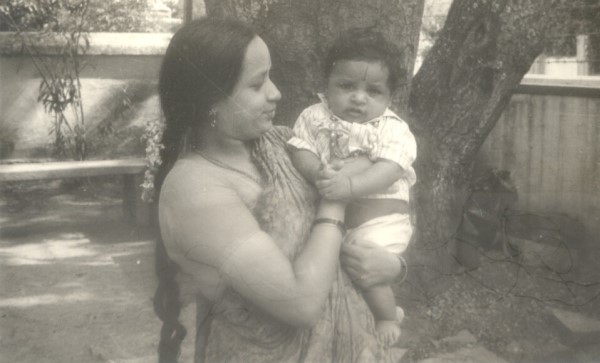 Mom with me
